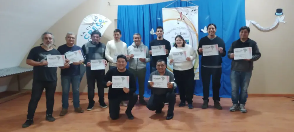 Foto del encuentro preparatorio. Orquesta Chazarreta Trelew