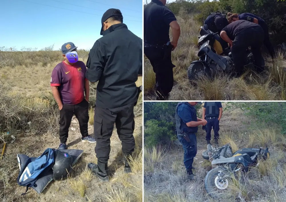 Ebrio y con moto robada, terminó detenido