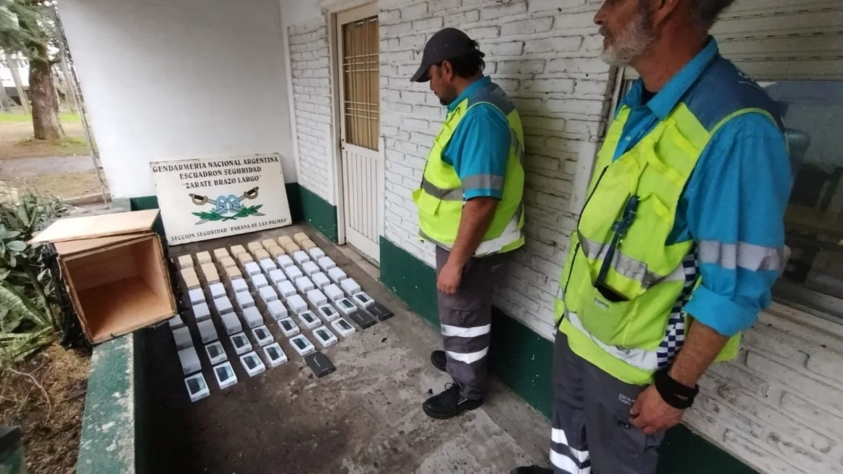 Celulares de contrabando. Foto Prensa Gendarmería