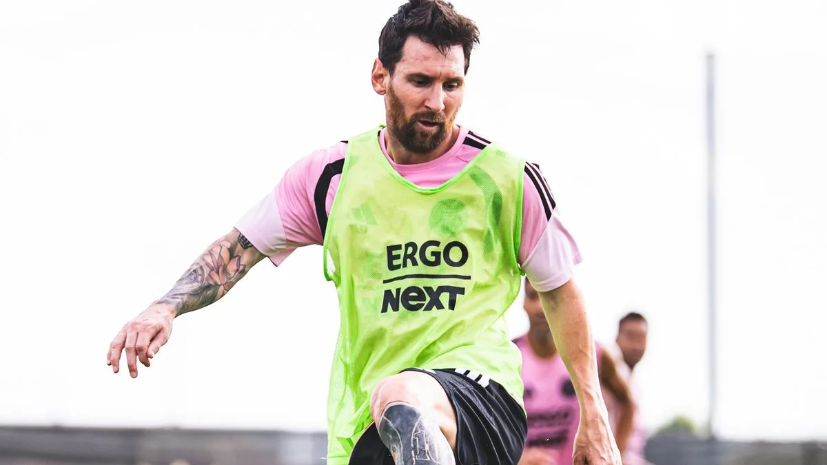 Messi entrenando en el Inter Miami foto X Oficial Inter Miami