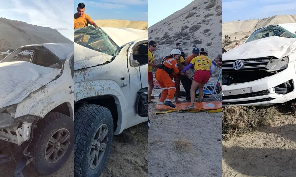 Vuelco en Playa Paraná