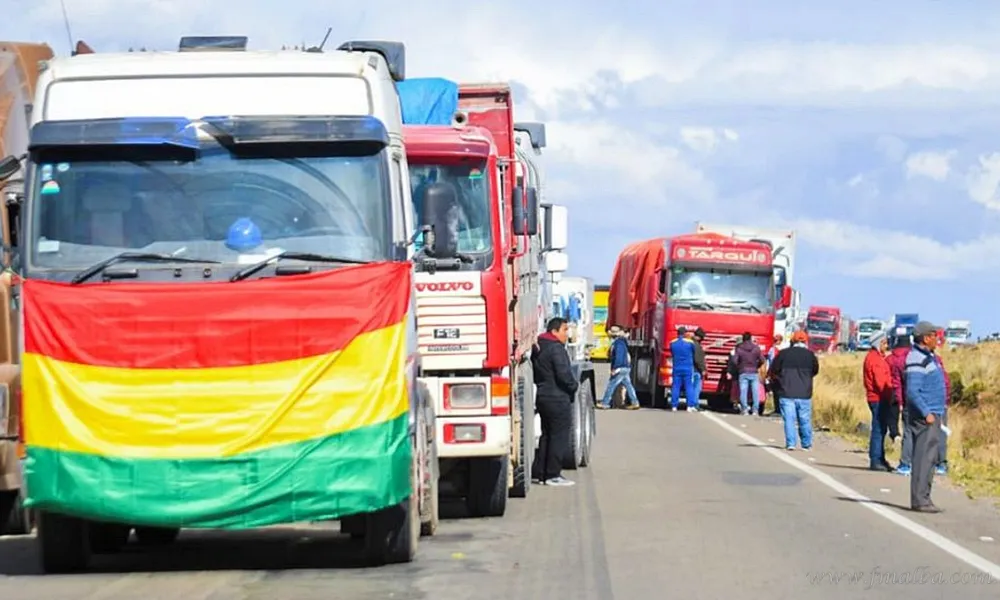 paro total en Bolivia