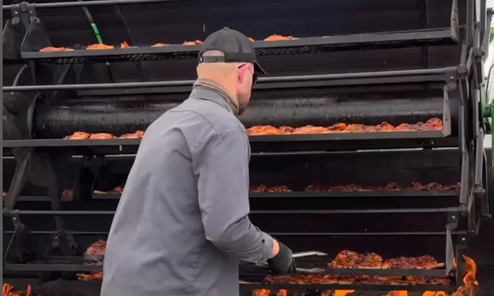 Asado a la cosechadora