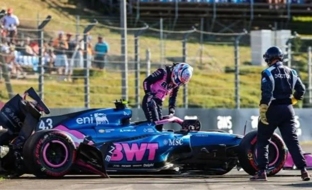 Colapinto sufrió un despiste durante la segunda práctica libre en el Hungaroring.