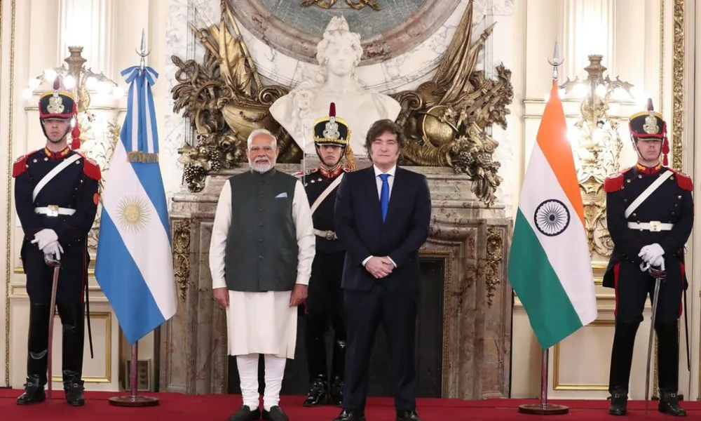 Javier Milei recibió a Narendra Modi