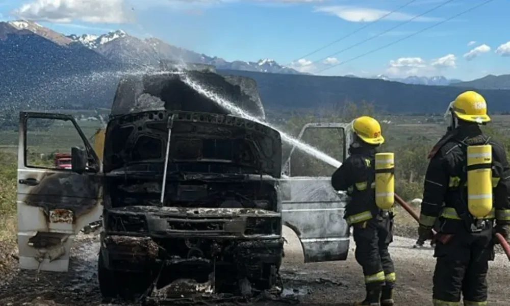 camioneta incendiada