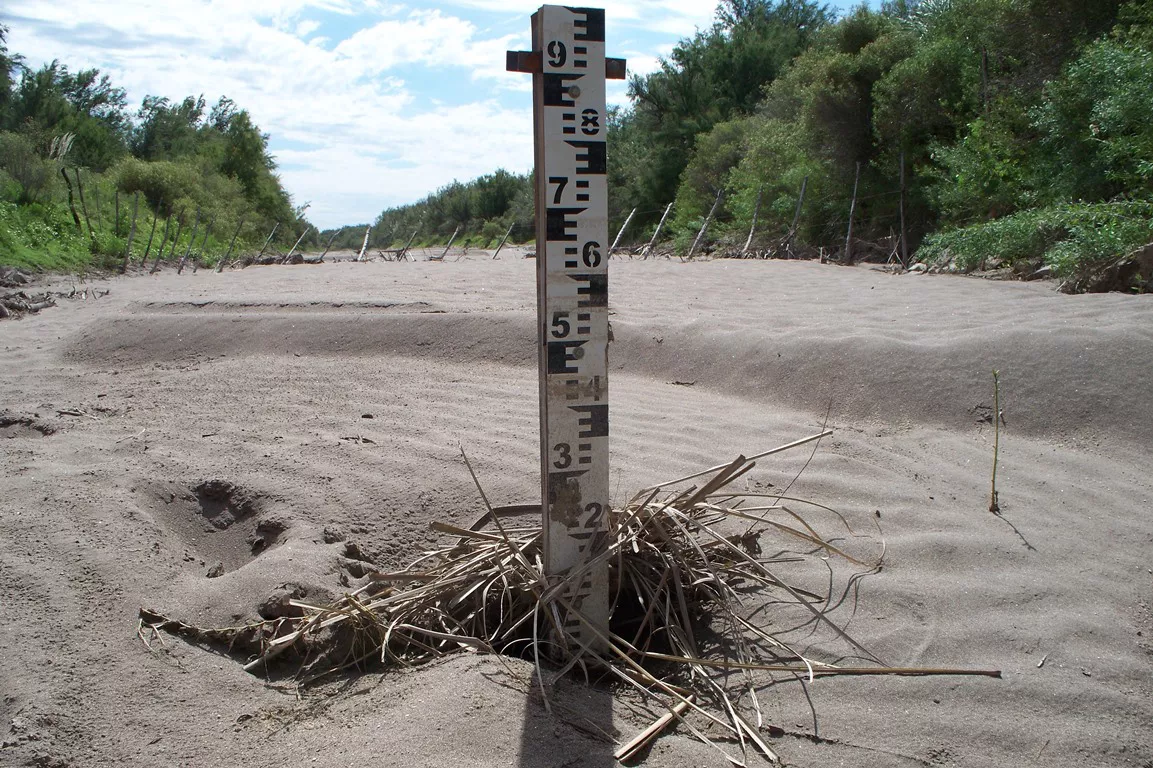 Río Atuel seco en La Pampa