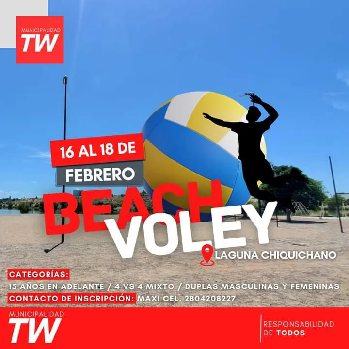 Beach voley en la laguna Chiquichano