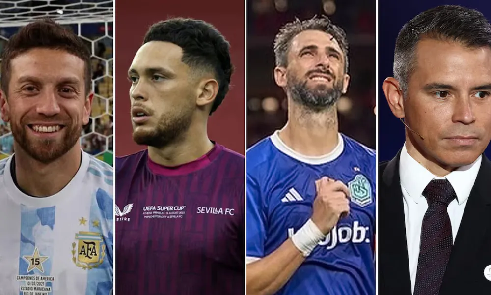 Alejandro Papu Gómez, Lucas Ocampos, Nicolás Pareja y Javier Saviola