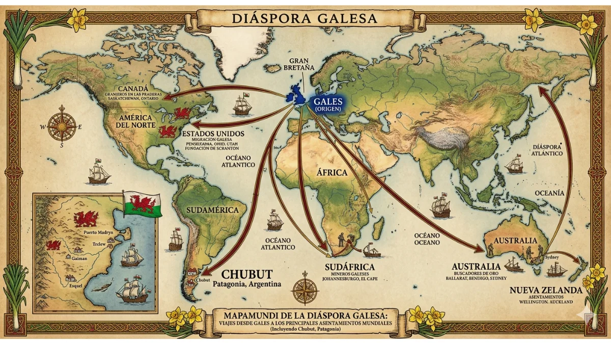 Diáspora galesa (Imagen ilustrativa IA)