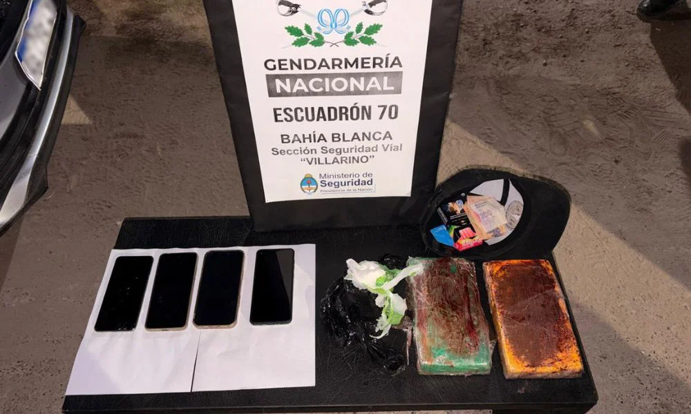 Cocaína en un auto que viajaba hacia Bariloche