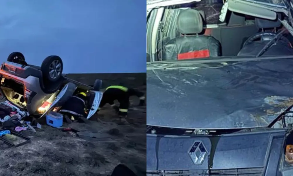 accidente con vuelco