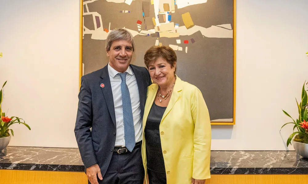 Luis Caputo y Kristalina Georgieva