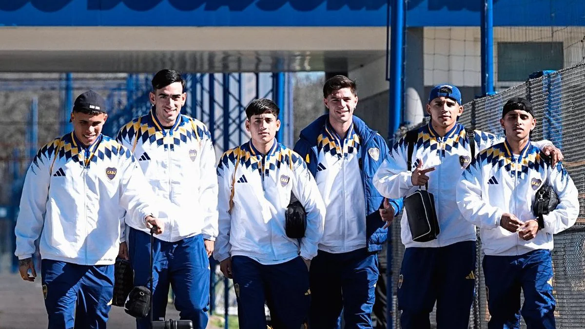 Jugadores de Boca Juniors en el predio. Foto X @BocaJrsOficial