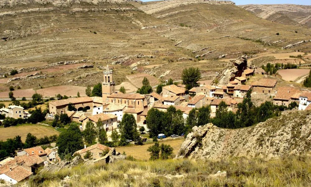 Miravete de la Sierra. Vista aérea