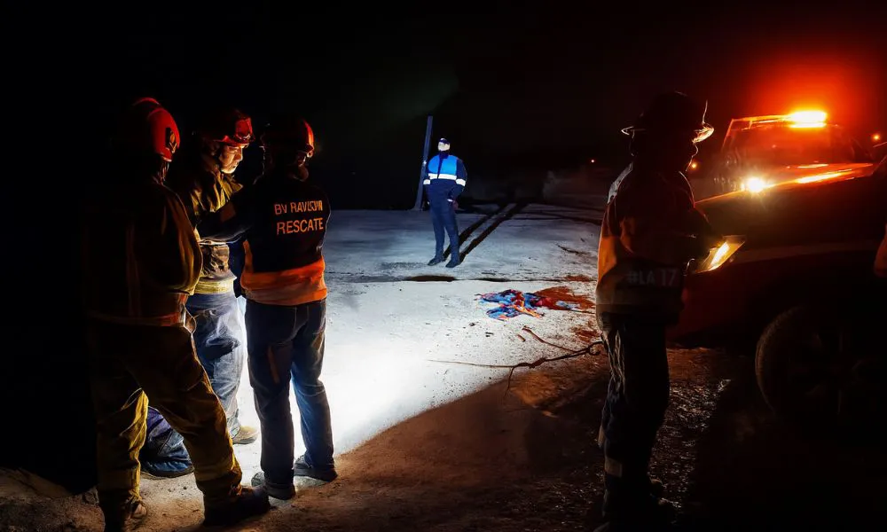 Cadaver encontrado en Rawson imagen reeditada digitalmente por LA17