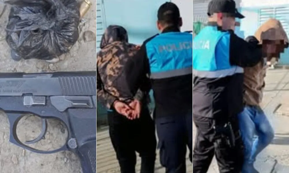Detuvieron a dos hombres en Comodoro Rivadavia con una pistola Bersa y cartuchos 9 milímetros