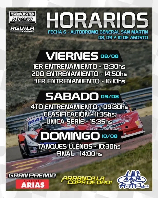 Comodoro Rivadavia será el centro del automovilismo. 2