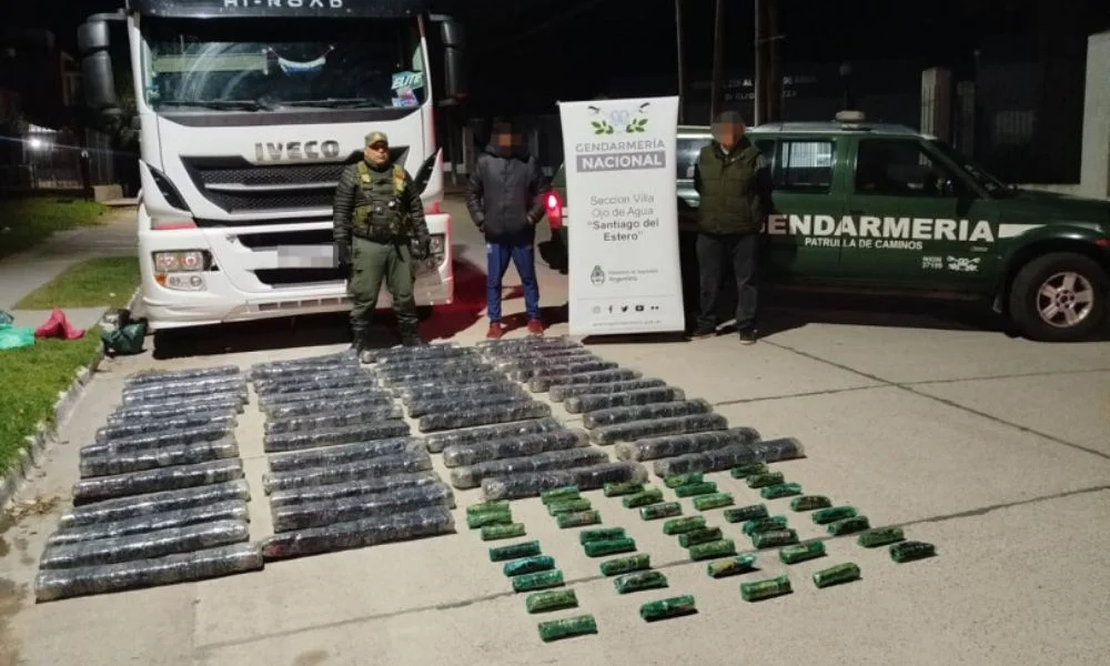 Incautan 155 kilos de coca en un camión sobre la Ruta 9
