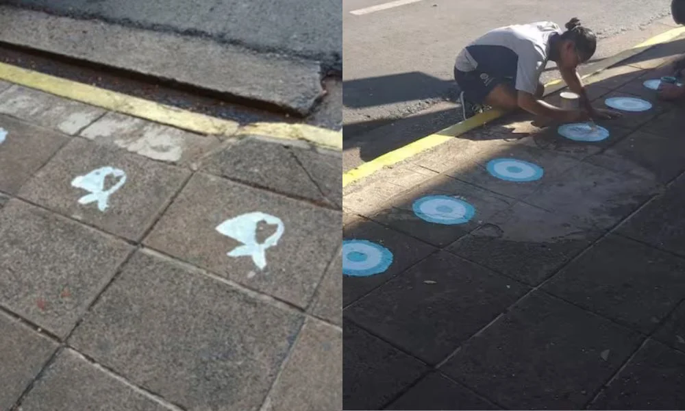 Ejército tapa con escarapelas los pañuelos pintados