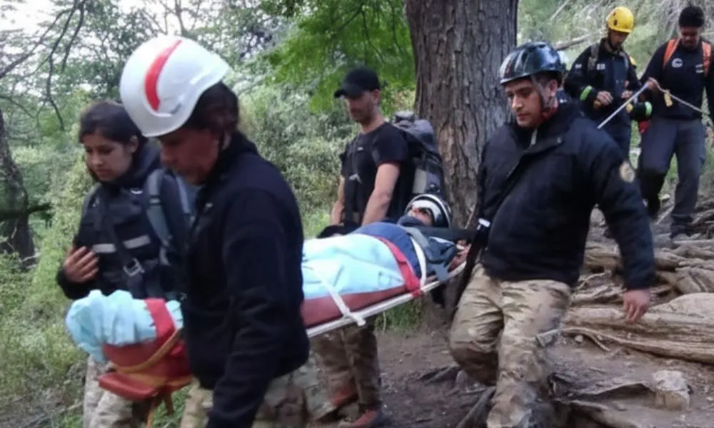 Rescate en el Piltriquitrón tras una caída en altura