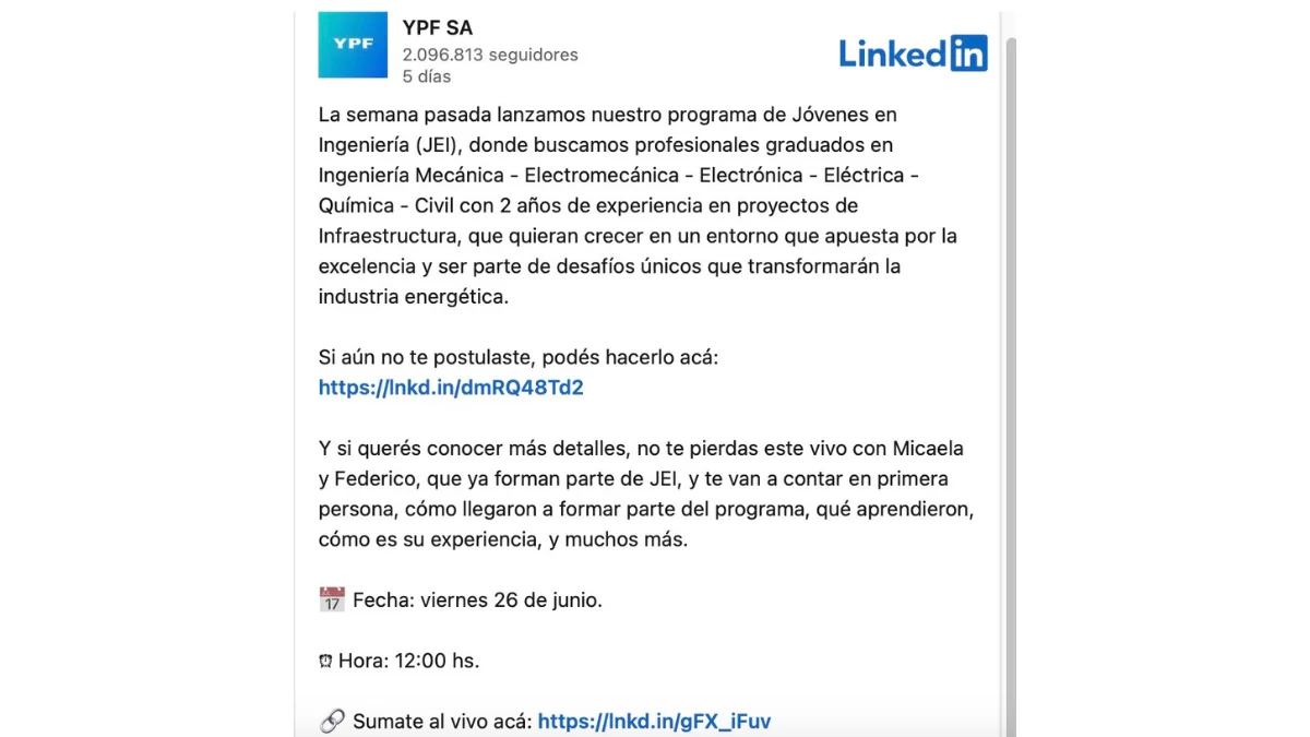 LinkedIn YPF