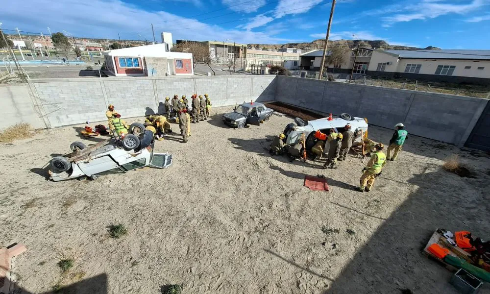 Bomberos de Madryn realizaron un simulacro