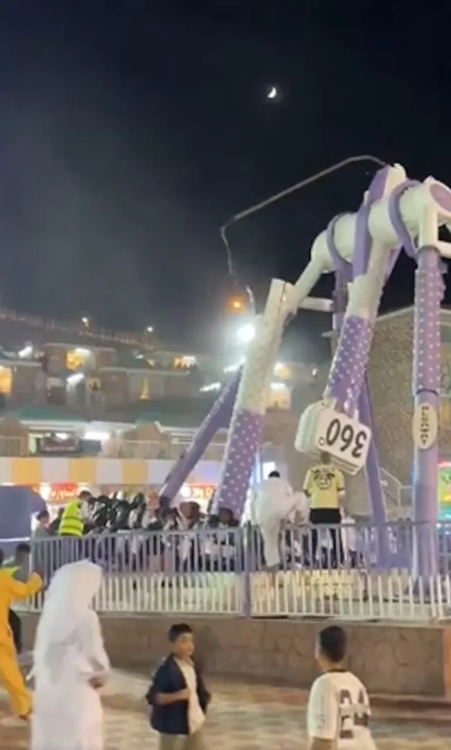 Parque de diversiones accidente