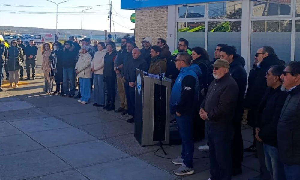 Gustavo Sastre en el acto por el día del Trabajador