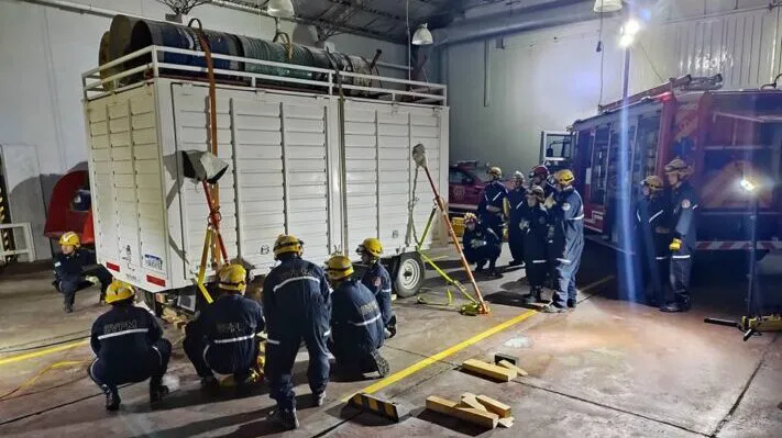 Capacitación bomberos de Puerto Madryn