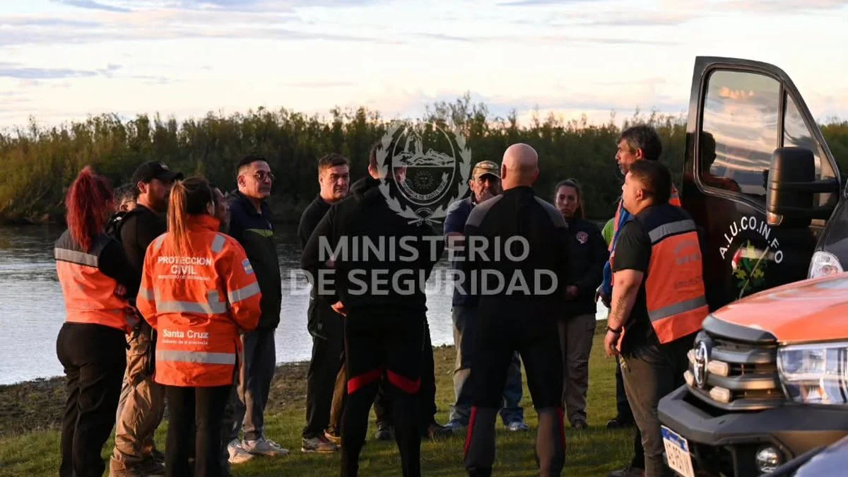 Búsqueda de José y Leo en el río Gallegos