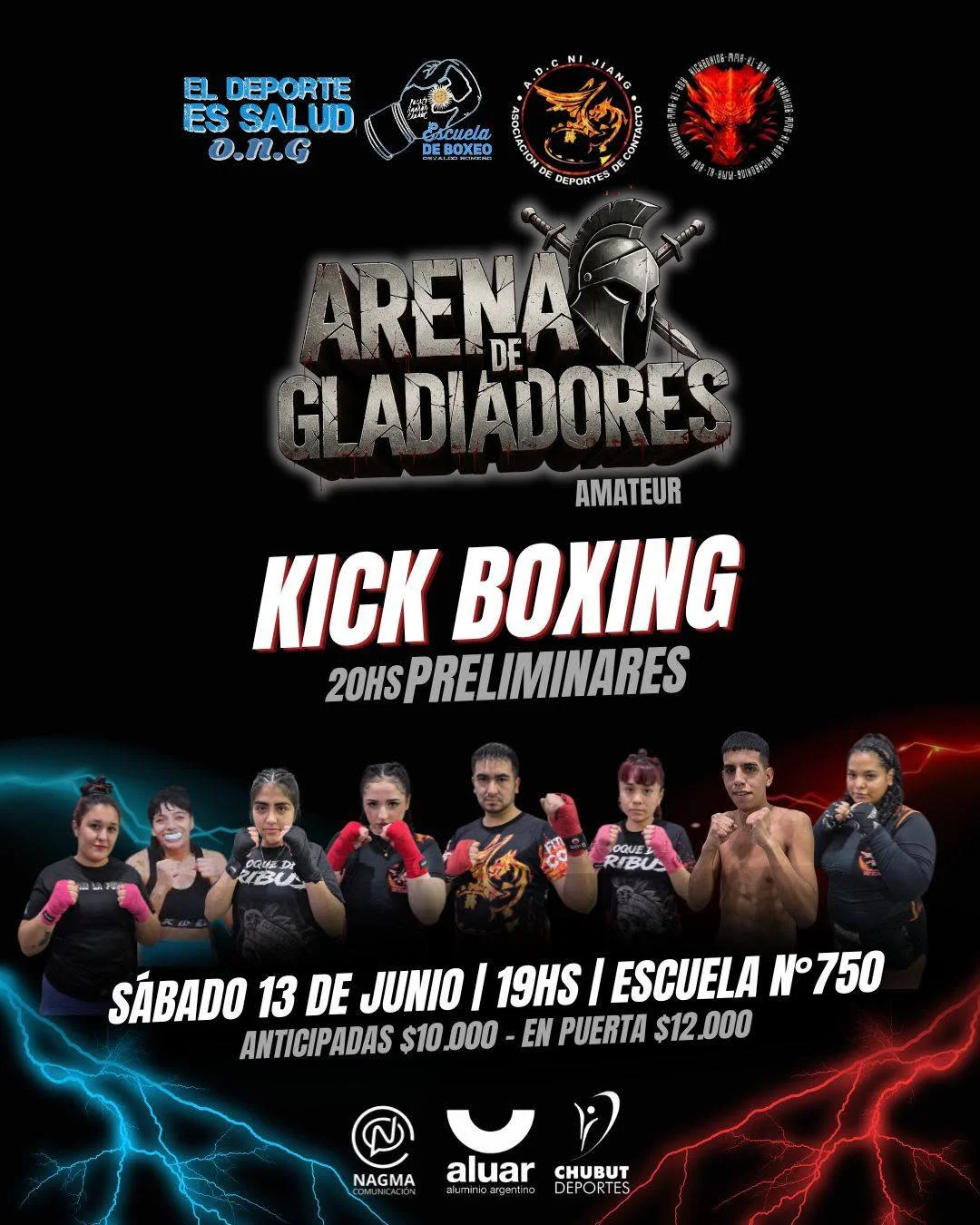El evento reunirá combates de king boxing y boxeo amateur en una extensa programación. 3