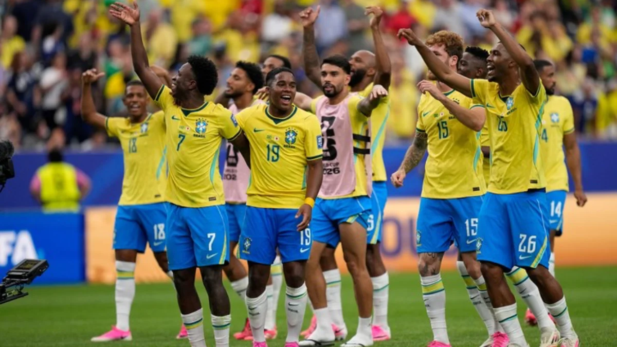 Festejó Brasil. (Foto AP)