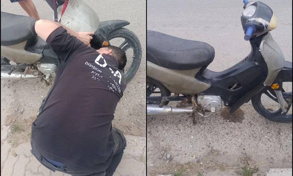 moto con chasis adulterado