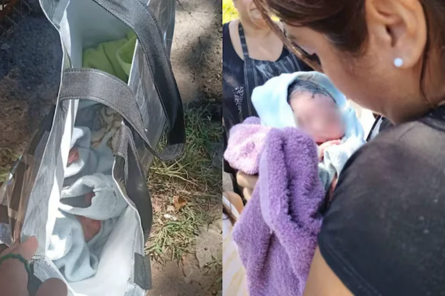 Encontraron a un recién nacido abandonado