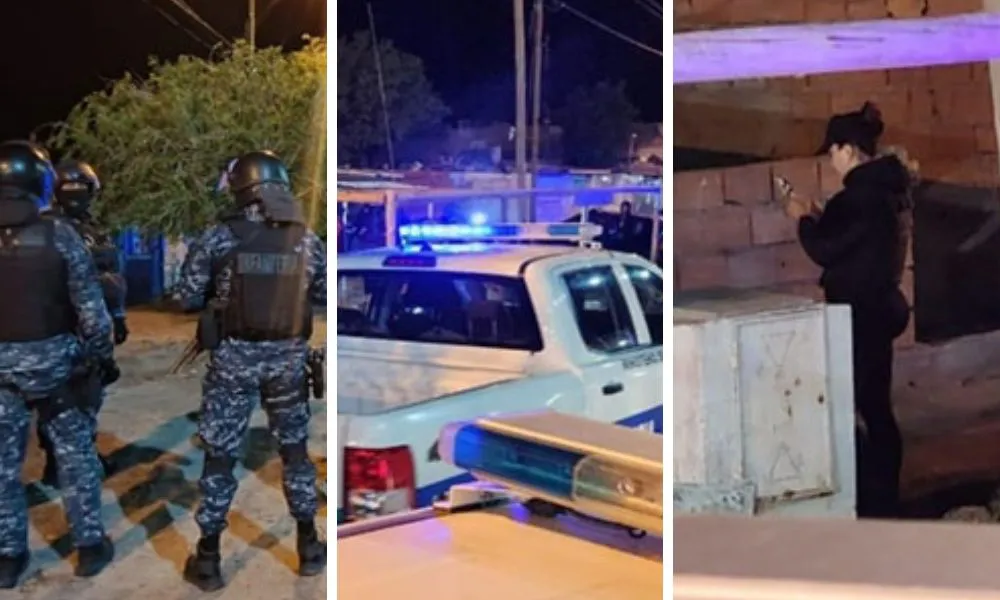 Operativo policial en Rawson