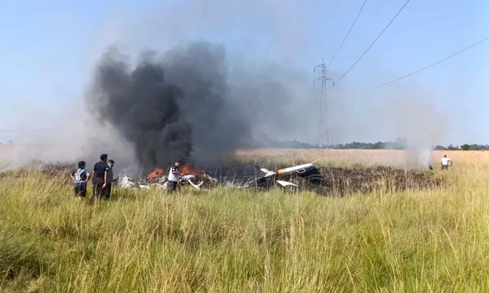 Un helicóptero se estrelló en Corrientes