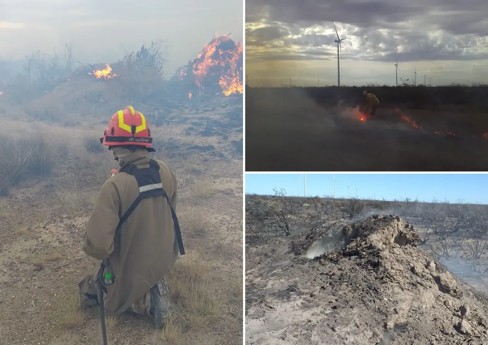 Incendio al Norte de Puerto Madryn extinguido por Bomberos