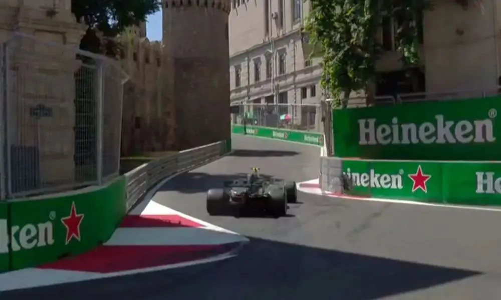 La 'curva del castillo' en Bakú