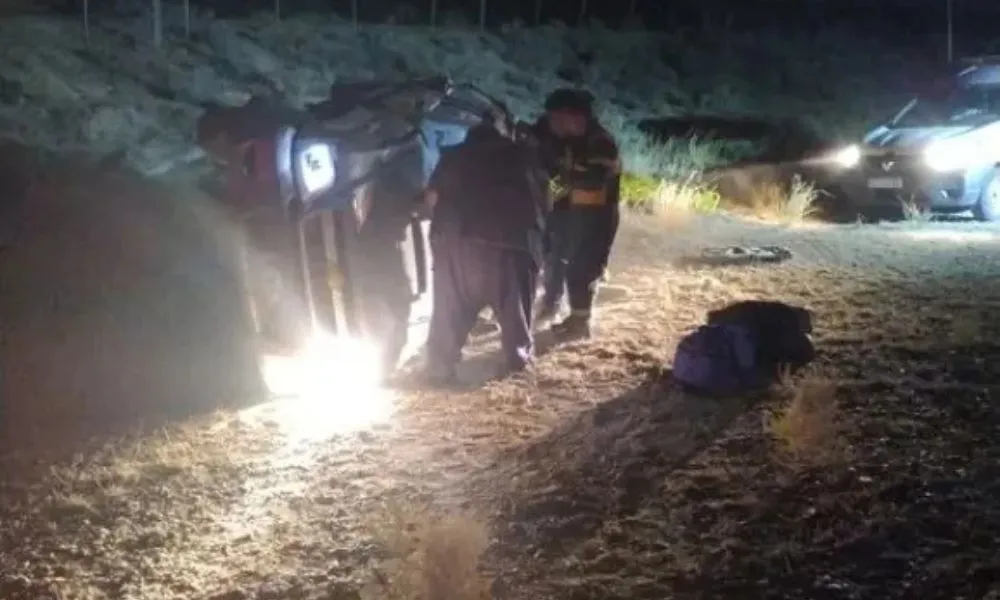 Mujer accidentada en la Ruta 25 foto Diario Crónica
