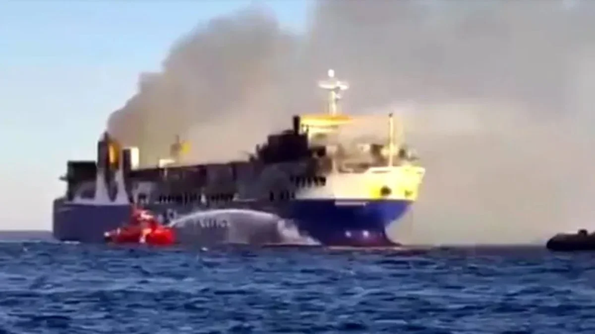 Incendio en un ferry