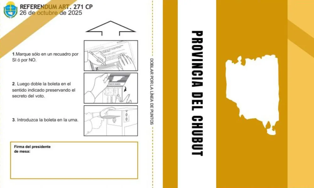 Parte trasera de la boleta del referendum