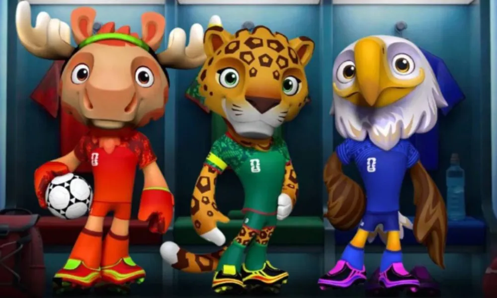 Maple (alce), Zayu (jaguar) y Clutch (águila)