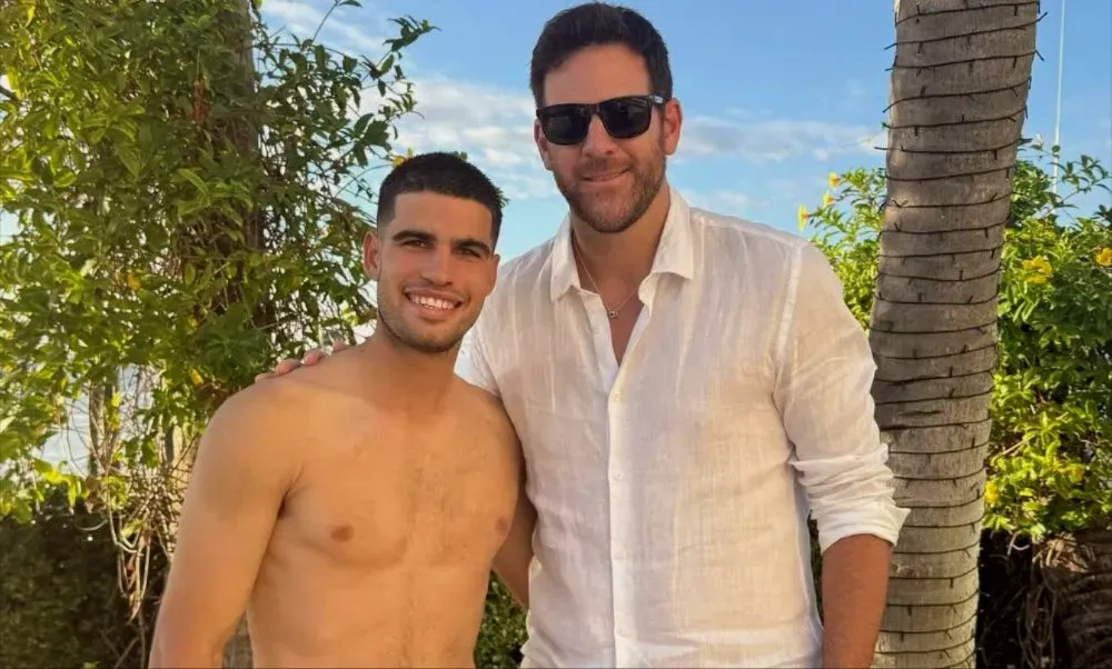 Juan Martín Del Potro se reunió con Carlos Alcaraz