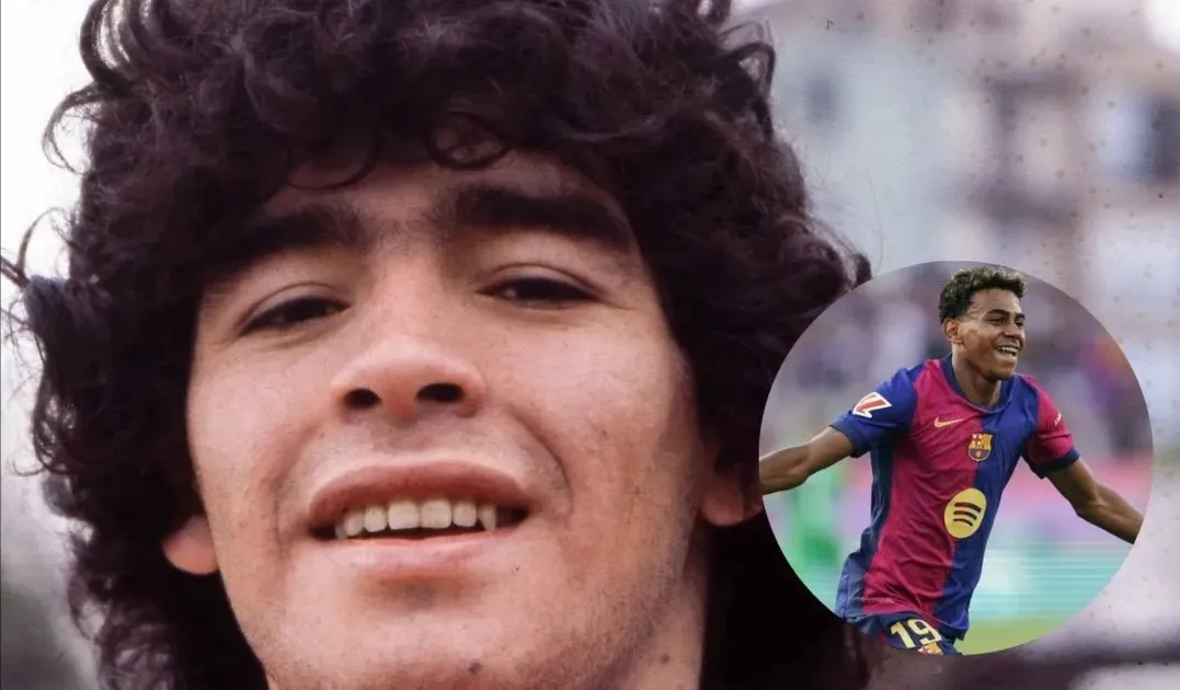 Lamine Yamal sorprendió al compartir una imagen icónica de Diego Maradona