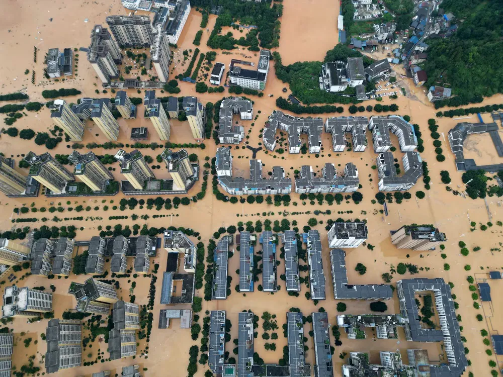 Inundaciones en China (Foto: Reuters/China Daily/TN)
