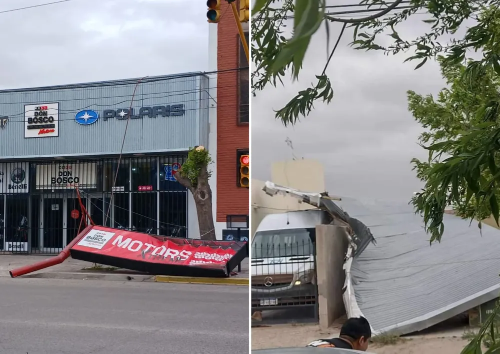 Daños en Trelew por el temporal de viento