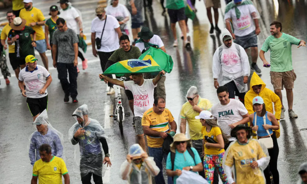 manifestación en apoyo a Bolsonaro