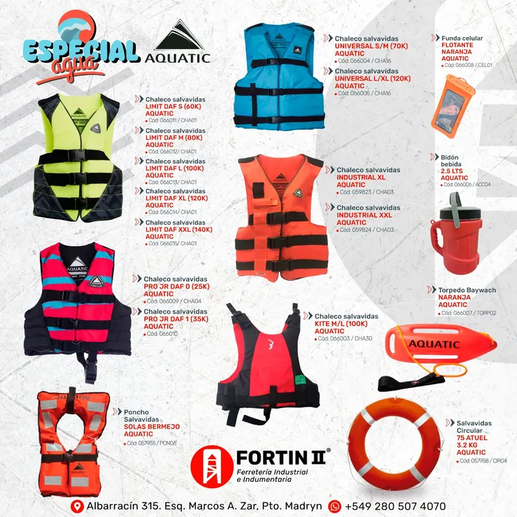 En Fortín II toda la línea Aquatic 