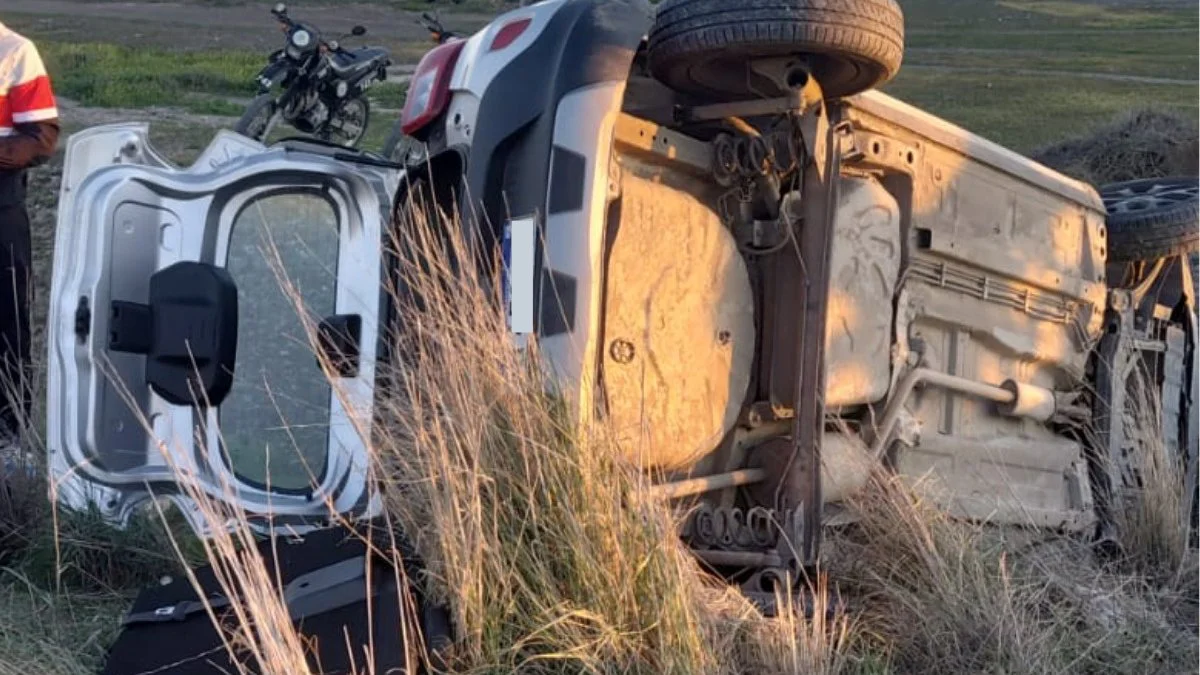 Vuelco en Ruta 3. Foto Gentileza